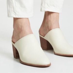 Madewell Slip On Harper Mules Vintage Canvas White